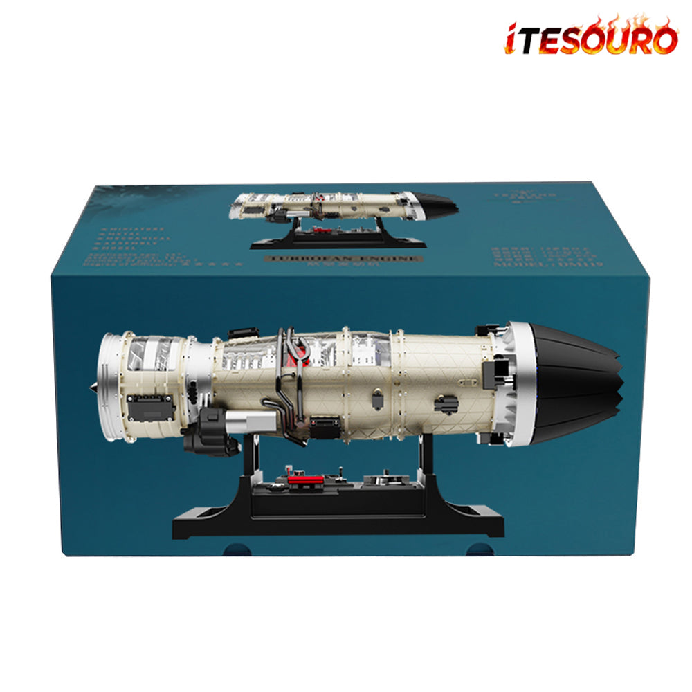NIKOLATOY®Turbofan Engine Model Kit that Works F35 Military Fighter Jet Engine Kits 600+PCS