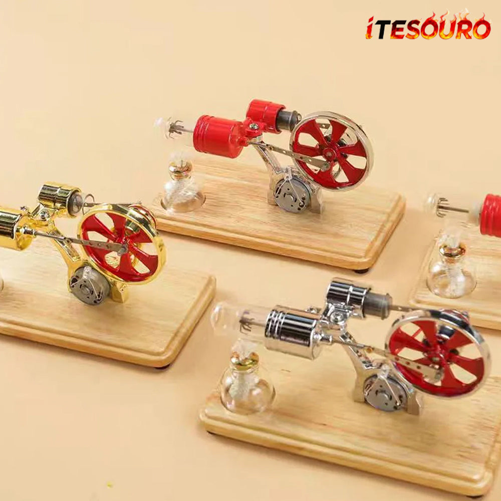 NIKOLATOY® Bamboo based single cylinder Stirling engine