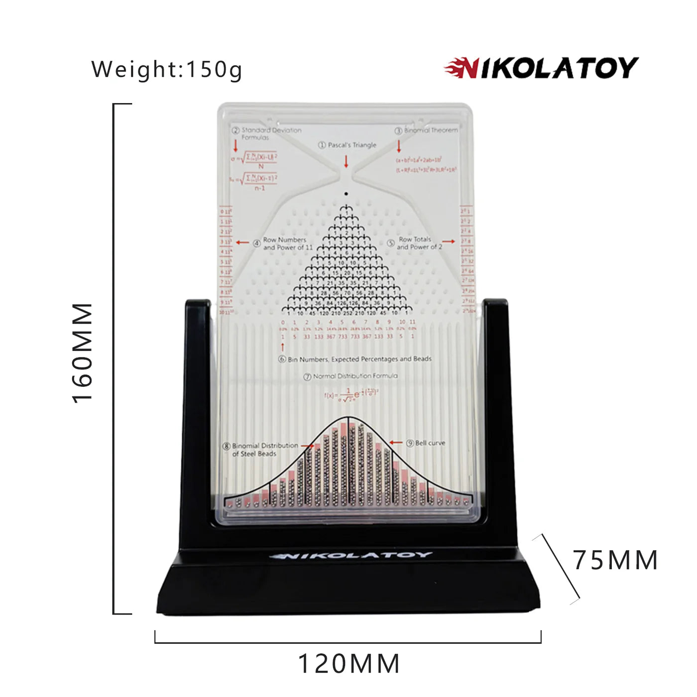 NIKOLATOY® Galton board normal distribution model