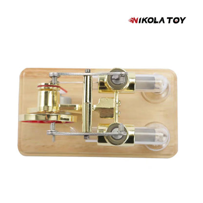 NIKOLATOY® Bamboo based twin cylinder Stirling engine