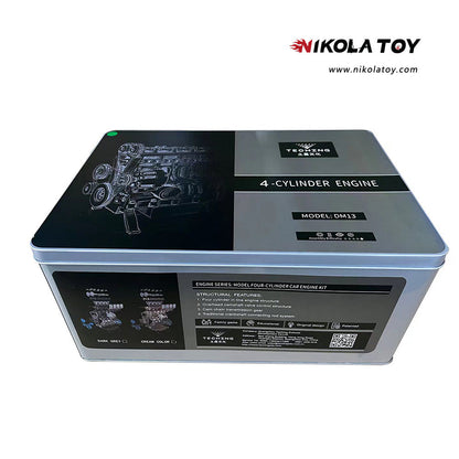 NikolaToy™ TECHING L4 Car Engine Model Full Metal Assembling Four-cylinder Building Kits