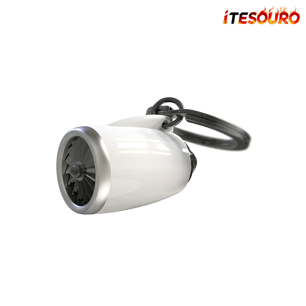 NIKOLATOY® Flagship aircraft turbofan engine keychain