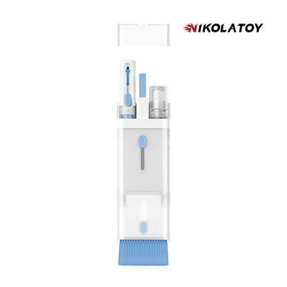 NIKOLATOY®Multi functional notebook computer headphone keyboard efficient cleaning 8-in-1 set