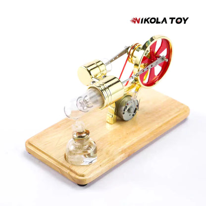 NIKOLATOY® Bamboo based single cylinder Stirling engine