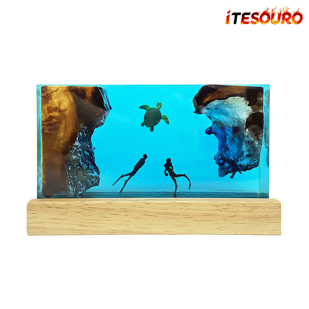 NIKOLATOY®Creative Resin Night Light Desktop Ornament - The underwater world