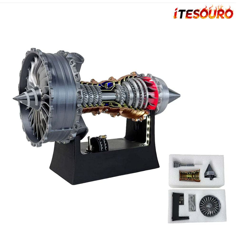 NIKOLATOY® TR900 Turbofan engine model (25cm  10in) flagship version Diy Kits