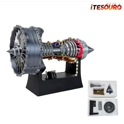 NIKOLATOY® TR900 Turbofan engine model (25cm  10in) flagship version Diy Kits