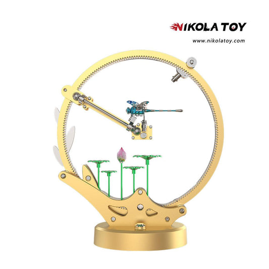NIKOLATOY® Teching Flying Dragonfly Kinetic Sculpture 3D Metal Model DIY Kits