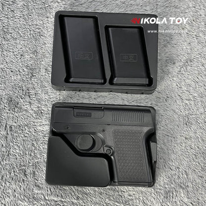 NikolaToy™ Gun type cigarette lighter with 3 replaceable magazine clips