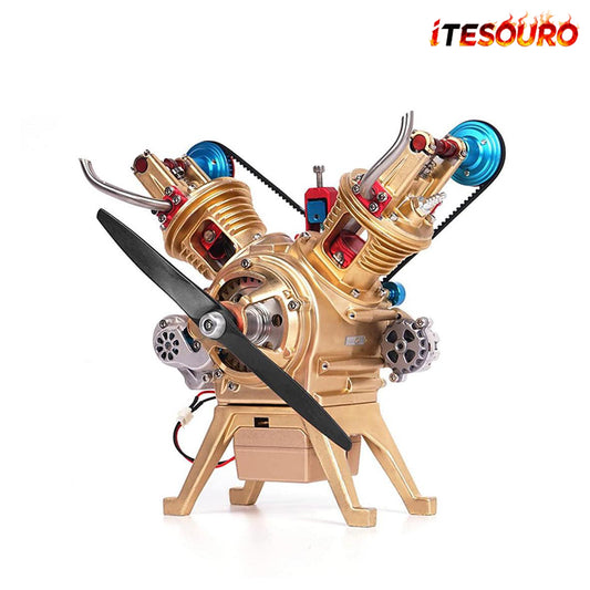 NIKOLATOY® TECHING Alloy Mini Manual Assembly V2 Double-cylinder Model Kits