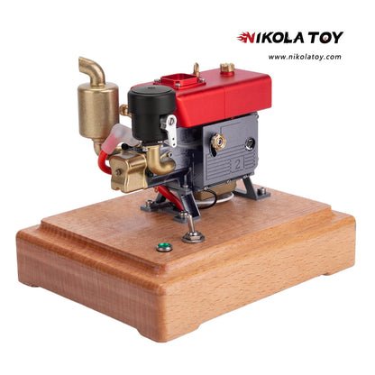 NikolaToy™ MUSA 1/8 2.6cc Mini Single-Cylinder Gas Powered Motor 4-Stroke Engine Model
