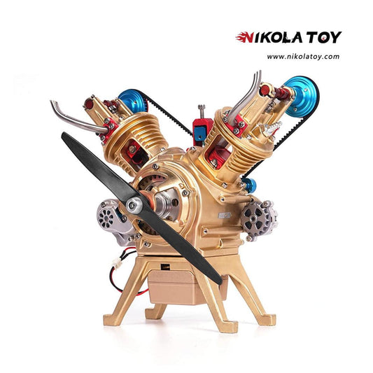 NIKOLATOY® TECHING Alloy Mini Manual Assembly V2 Double-cylinder Model Kits