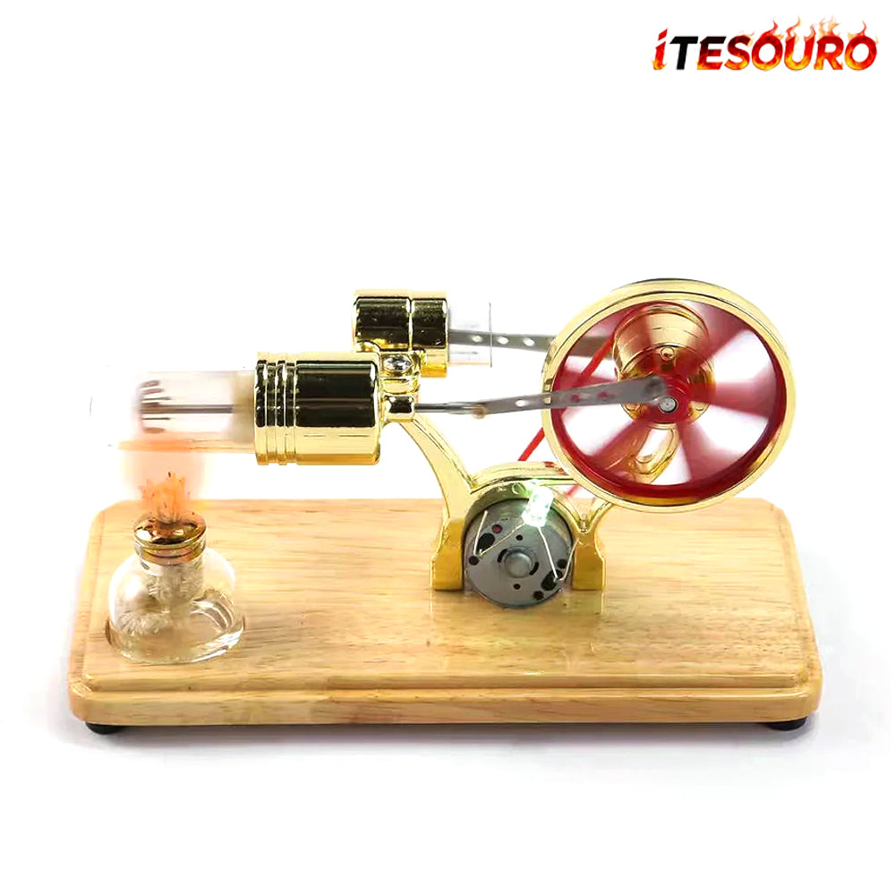 NIKOLATOY® Bamboo based single cylinder Stirling engine