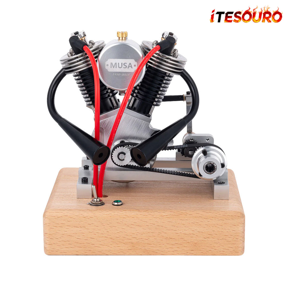 NIKOLATOY® 2025 New Miniature Harley Davidson V2 Real Engine Model