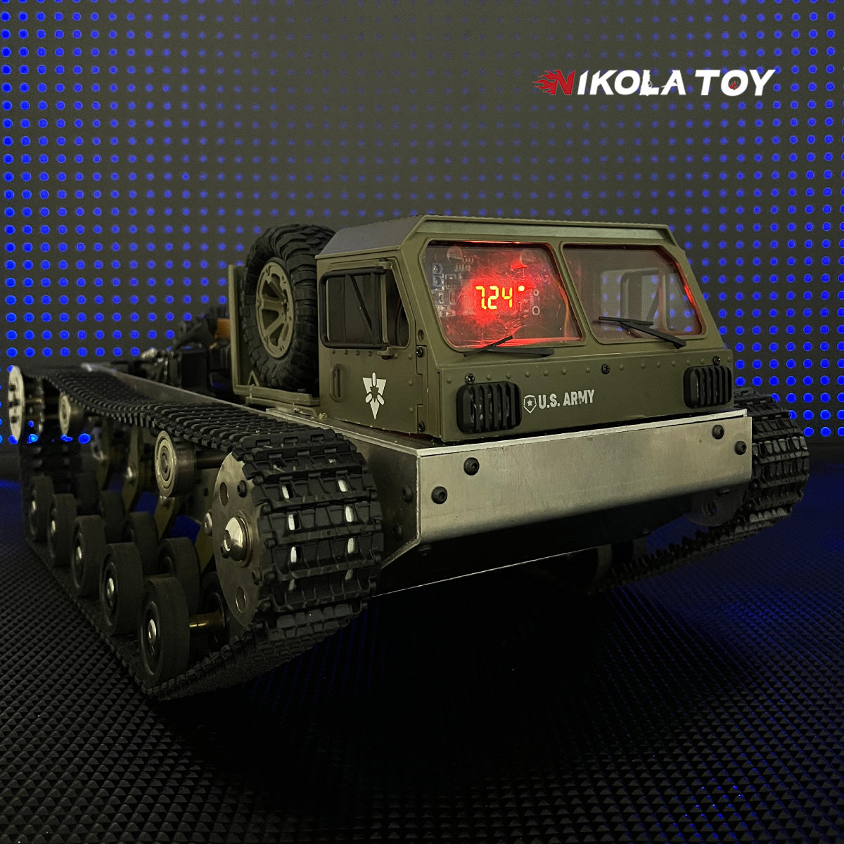 NIKOLATOY® 1/14 3.5cc internal combustion engine RC tracked station vehicle