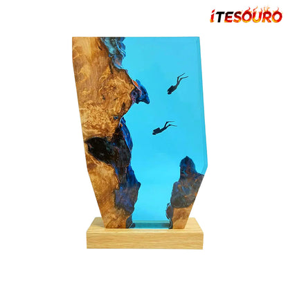 NIKOLATOY®Creative Resin Night Light Desktop Ornament - The underwater world