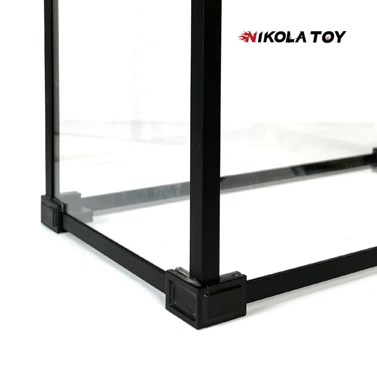 NIKOLATOY® Alloy frame high transparent dust cover storage display box