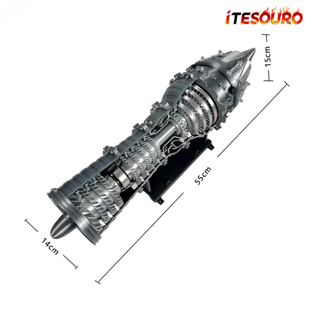 NIKOLATOY® 3D printed Military fighter turbojet engine model