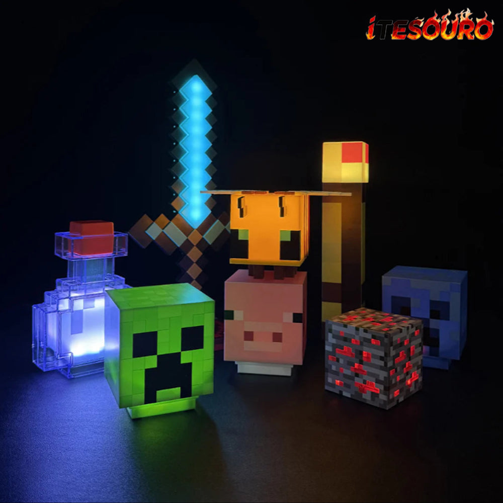 NIKOLATOY®Minecraft Creative Night Light & Toy