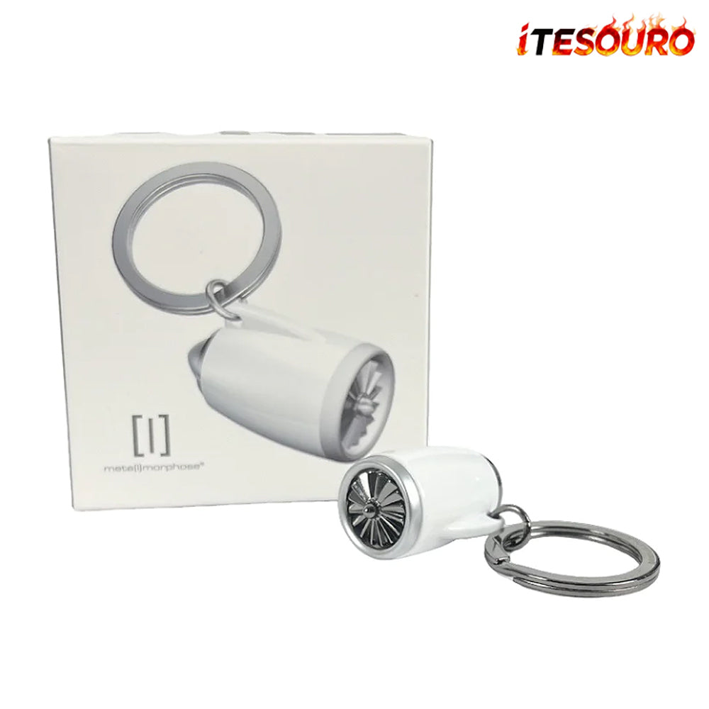 NIKOLATOY® Flagship aircraft turbofan engine keychain