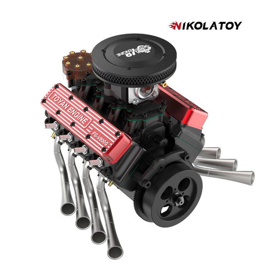 NikolaToy® Toyan V8 Engine FS-V800WGPC 28cc OHV Gasoline Engine Kit+Starter Kit