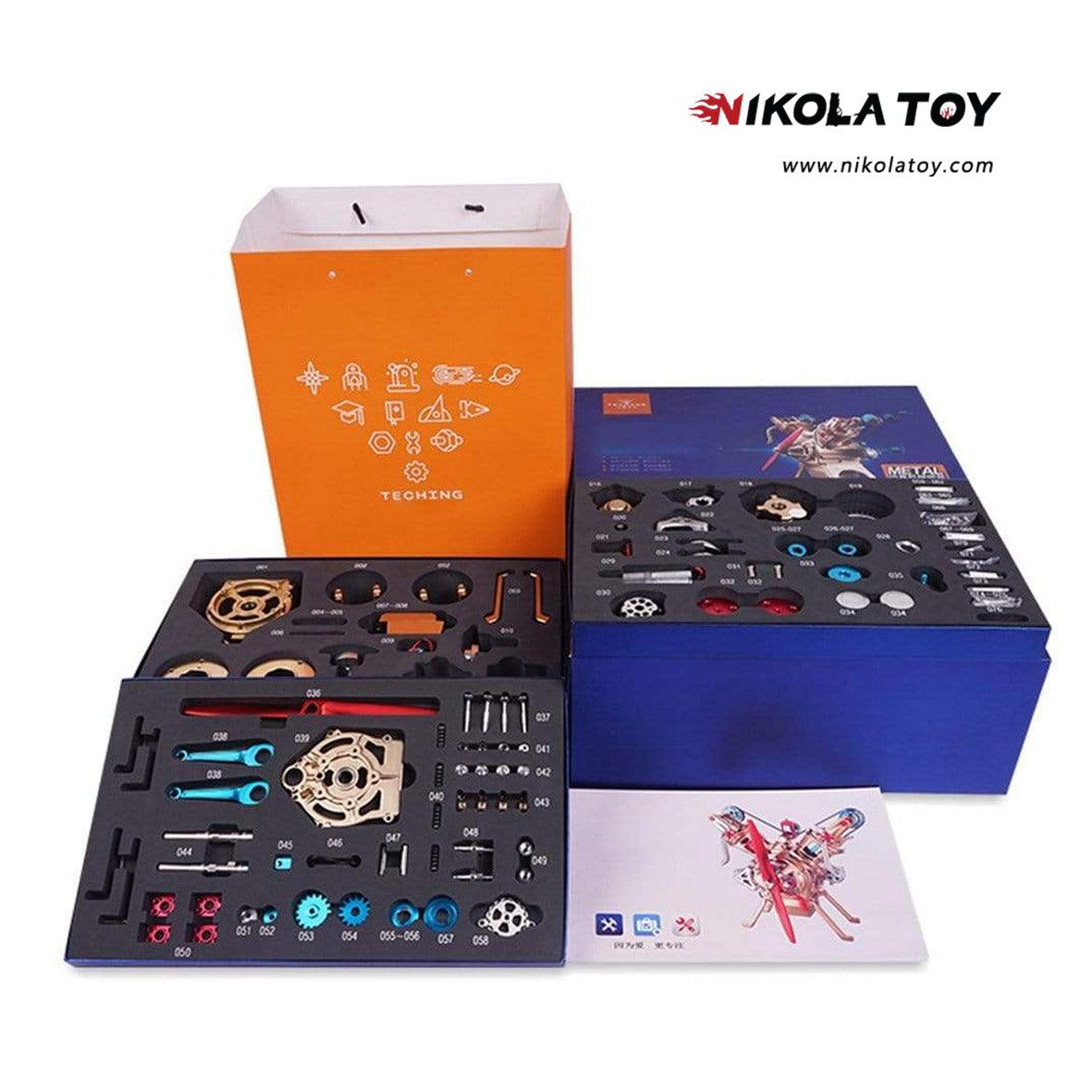 NIKOLATOY® TECHING Alloy Mini Manual Assembly V2 Double-cylinder Model Kits