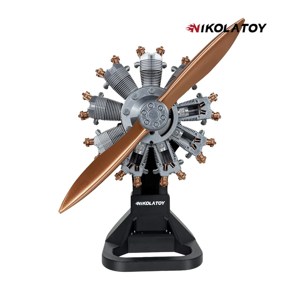 NIKOLATOY®Highly restored 9-cylinder Radial engine model