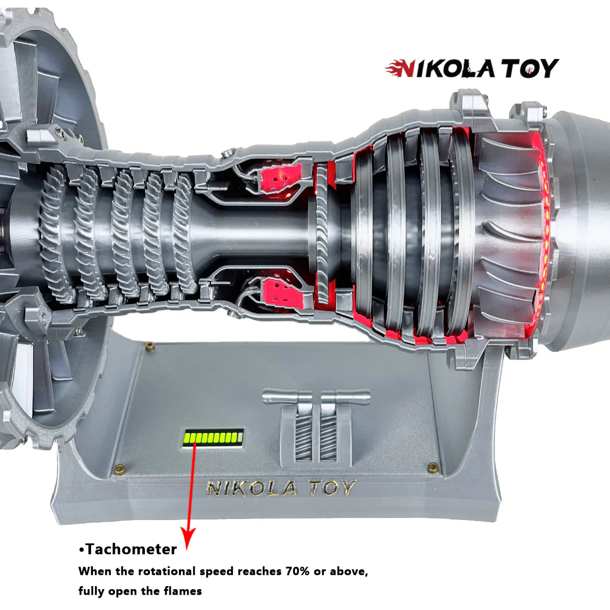 NIKOLATOY® Final version of Rolls Royce Trent 900 turbofan engine model (40cm/15.7in)