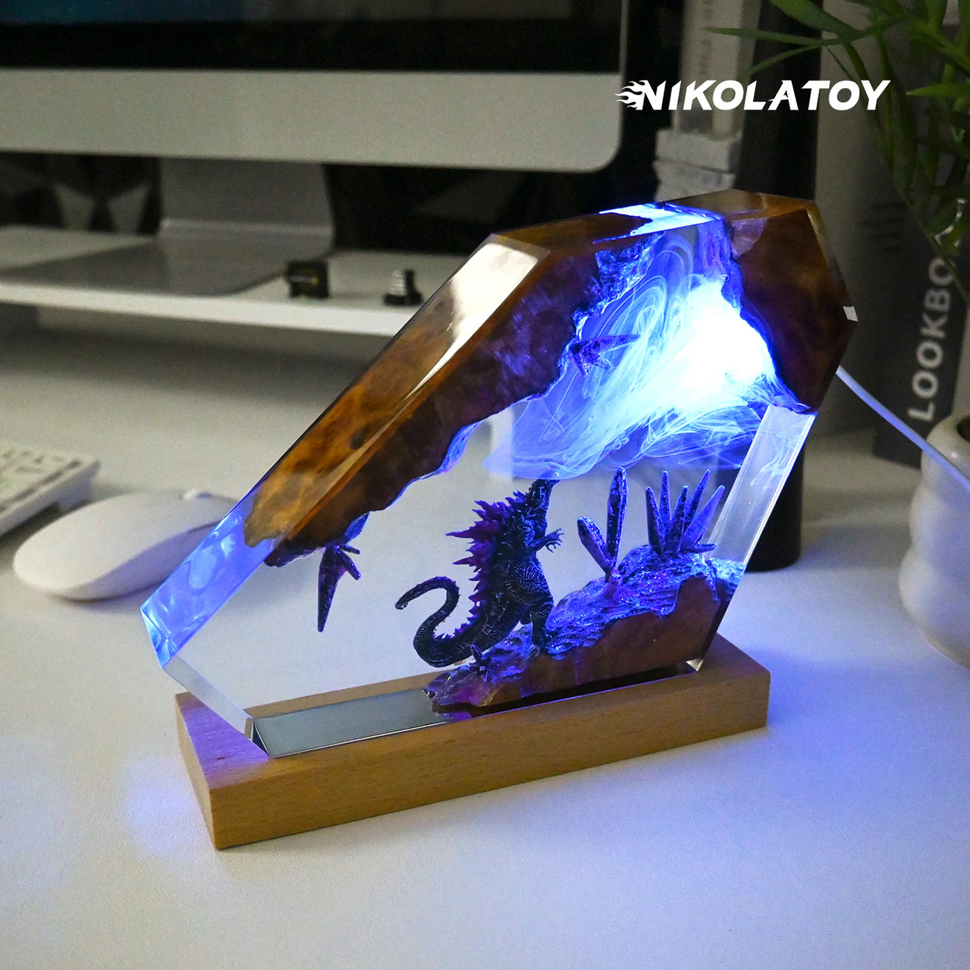 NIKOLATOY®Creative Resin Night Light Desktop Ornament - Godzilla