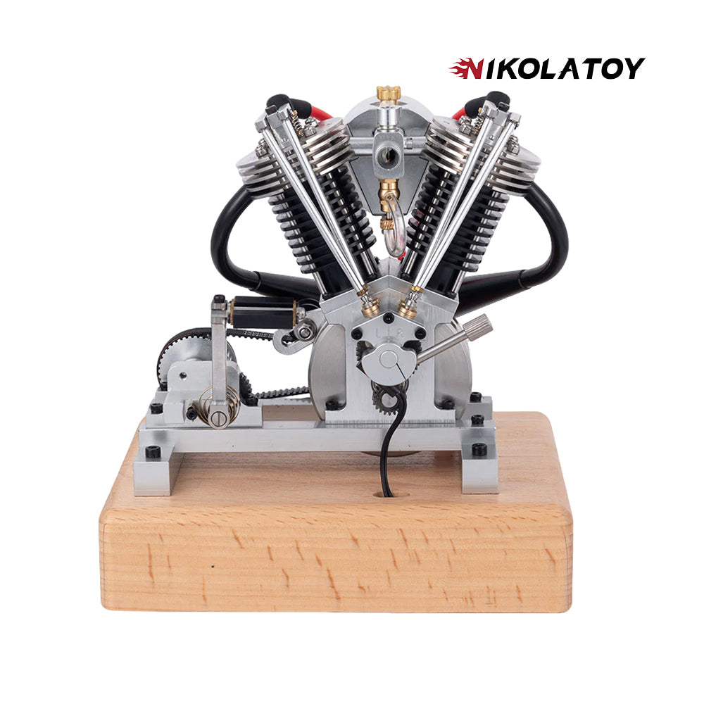 NIKOLATOY® 2025 New Miniature Harley Davidson V2 Real Engine Model