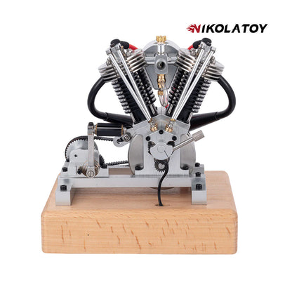 NIKOLATOY® 2025 New Miniature Harley Davidson V2 Real Engine Model