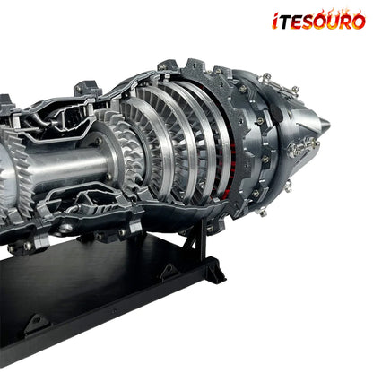 NIKOLATOY® 3D printed Military fighter turbojet engine model