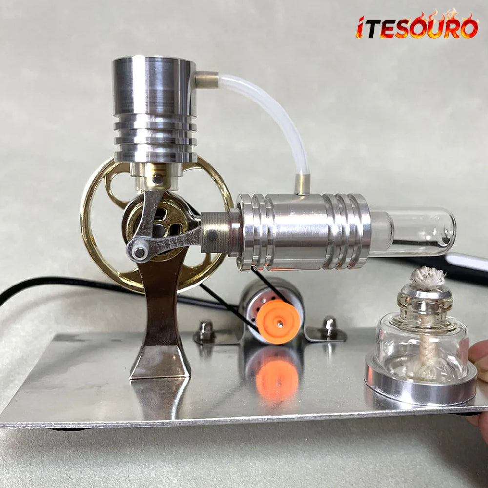 NikolaToy™ L-type Stirling engine model - power generation+LED light