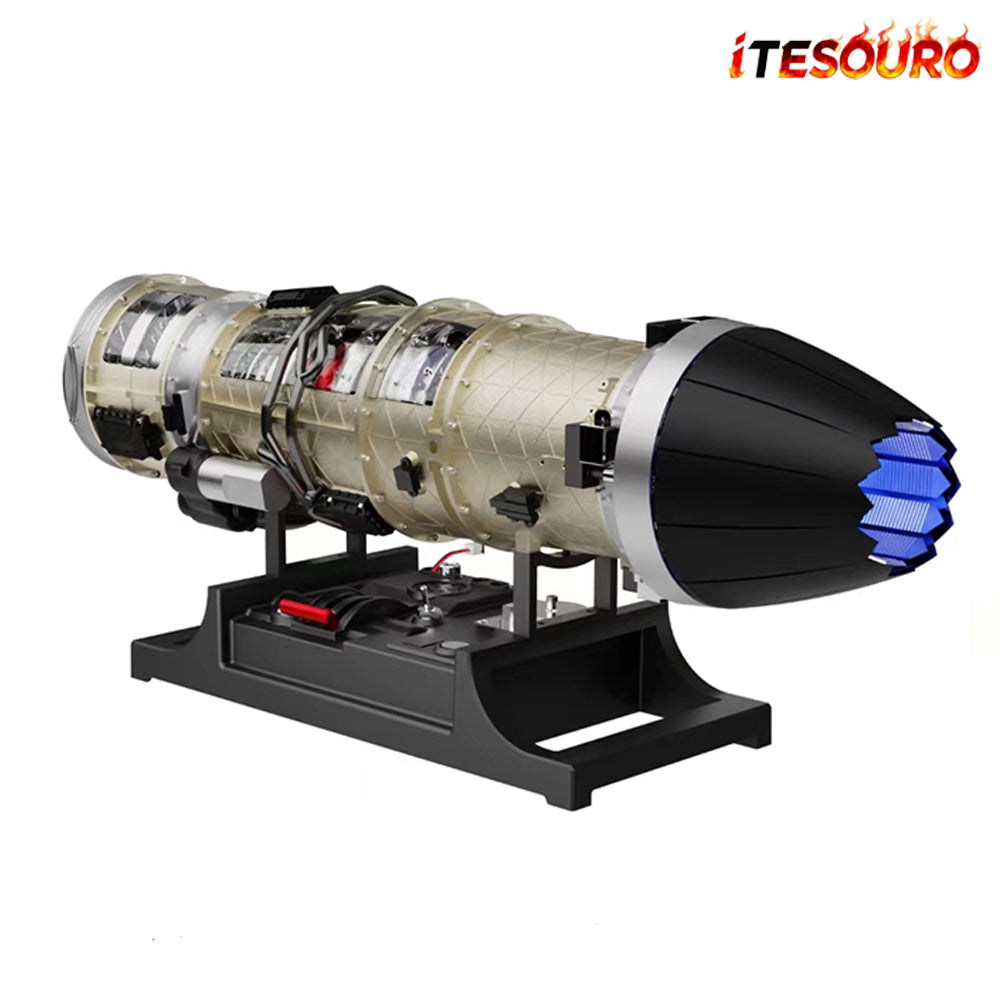 NIKOLATOY®Turbofan Engine Model Kit that Works F35 Military Fighter Jet Engine Kits 600+PCS