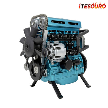 NikolaToy™ TECHING L4 Car Engine Model Full Metal Assembling Four-cylinder Building Kits