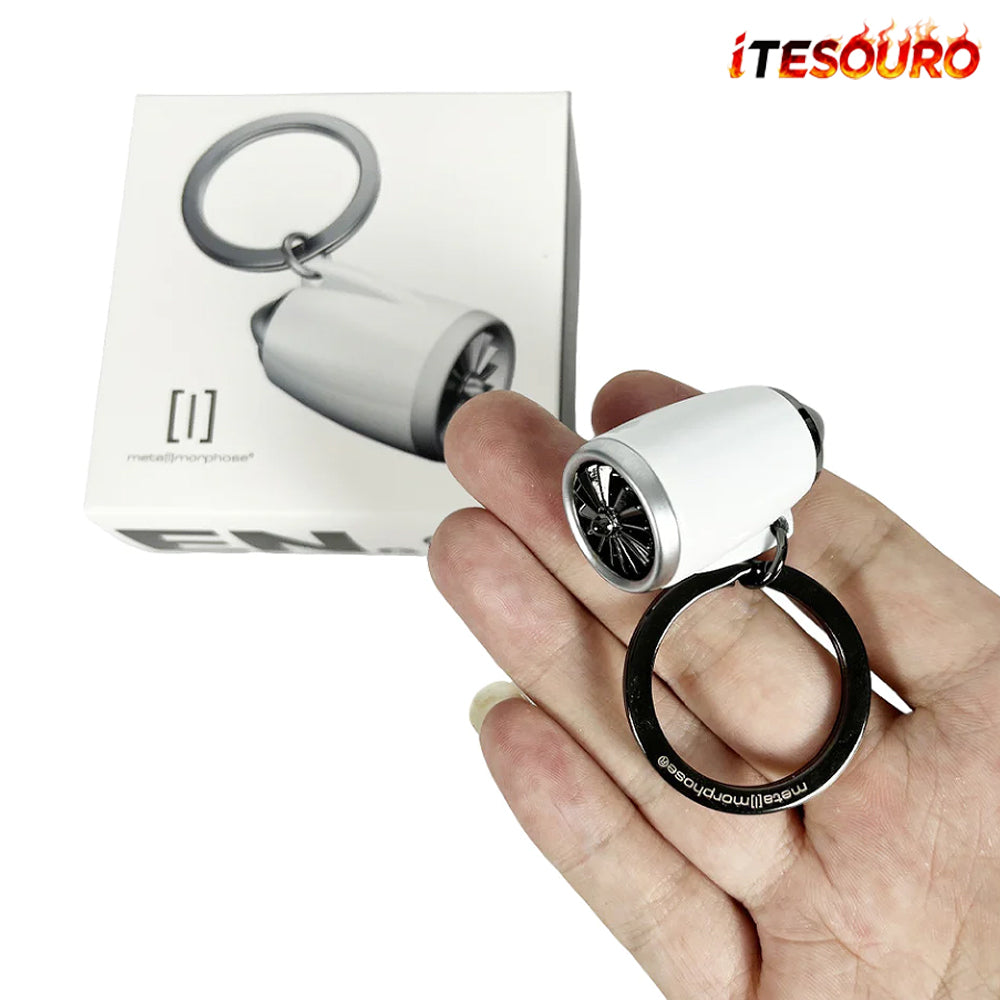 NIKOLATOY® Flagship aircraft turbofan engine keychain