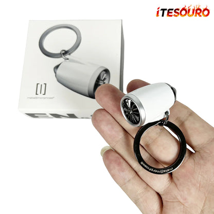 NIKOLATOY® Flagship aircraft turbofan engine keychain