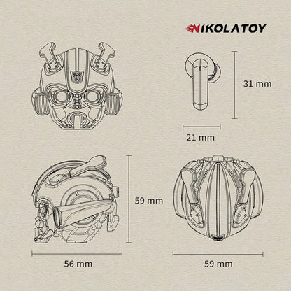 NIKOLATOY®Transformers Bumblebee H1 Earphones