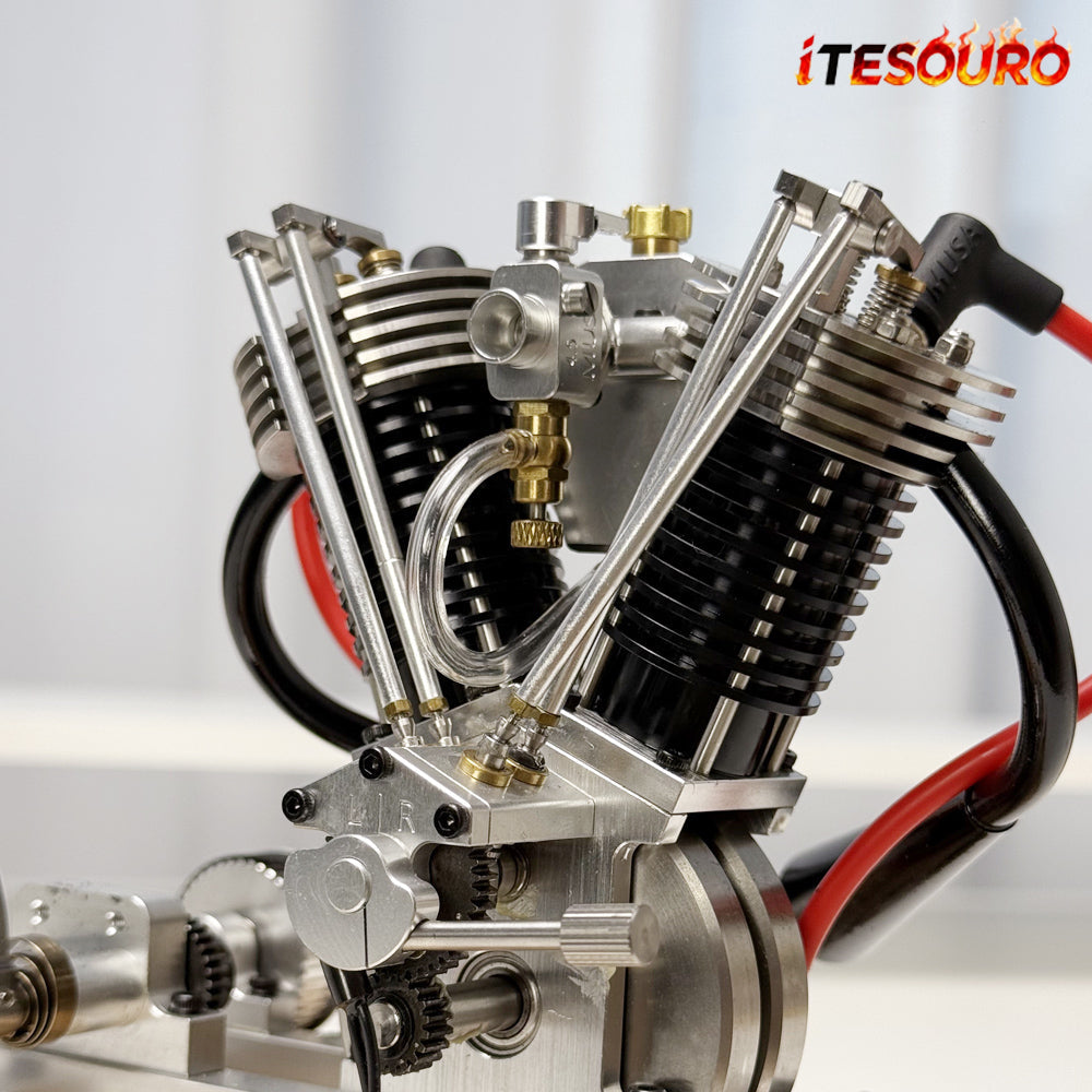 NIKOLATOY® 2025 New Miniature Harley Davidson V2 Real Engine Model