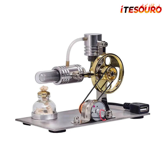 NikolaToy™ L-type Stirling engine model - power generation+LED light