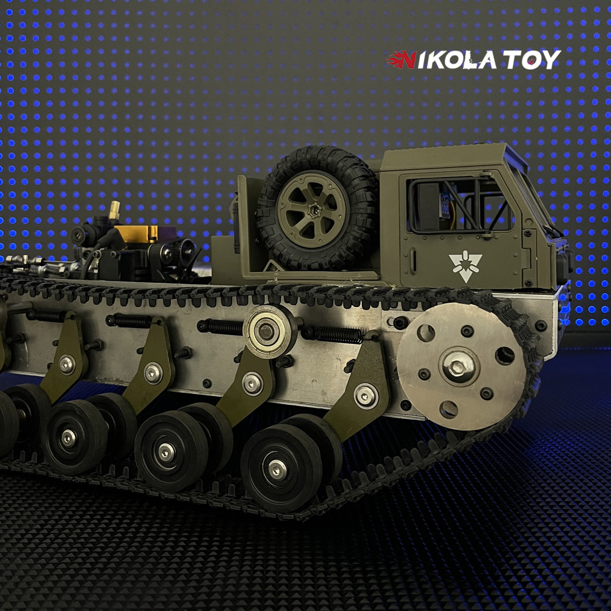 NIKOLATOY® 1/14 3.5cc internal combustion engine RC tracked station vehicle