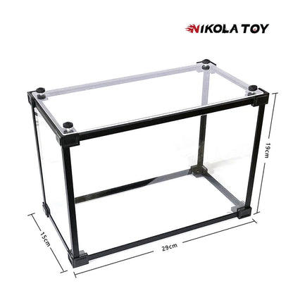 NIKOLATOY® Alloy frame high transparent dust cover storage display box