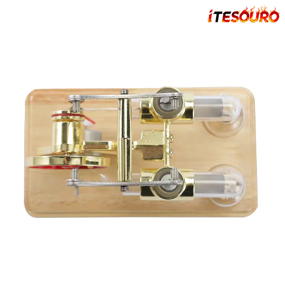 NIKOLATOY® Bamboo based twin cylinder Stirling engine