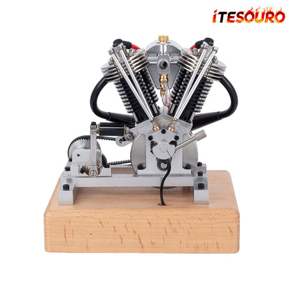 NIKOLATOY® 2025 New Miniature Harley Davidson V2 Real Engine Model