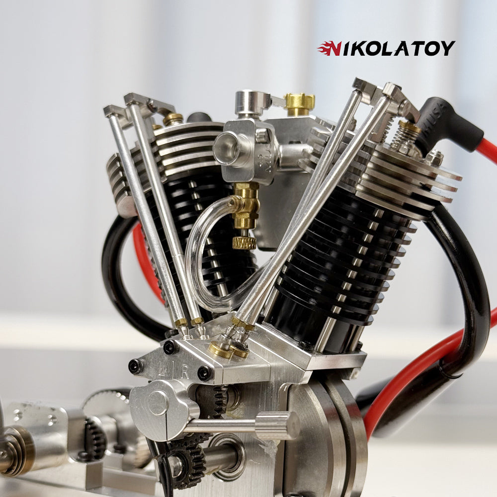 NIKOLATOY® 2025 New Miniature Harley Davidson V2 Real Engine Model