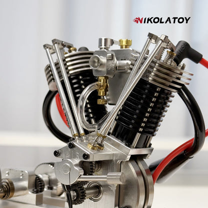 NIKOLATOY® 2025 New Miniature Harley Davidson V2 Real Engine Model