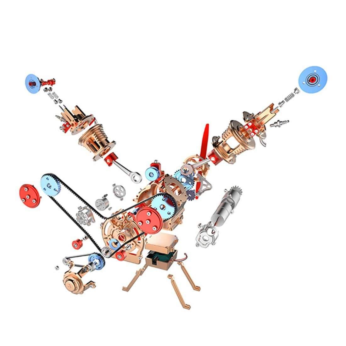 NIKOLATOY® TECHING Alloy Mini Manual Assembly V2 Double-cylinder Model Kits