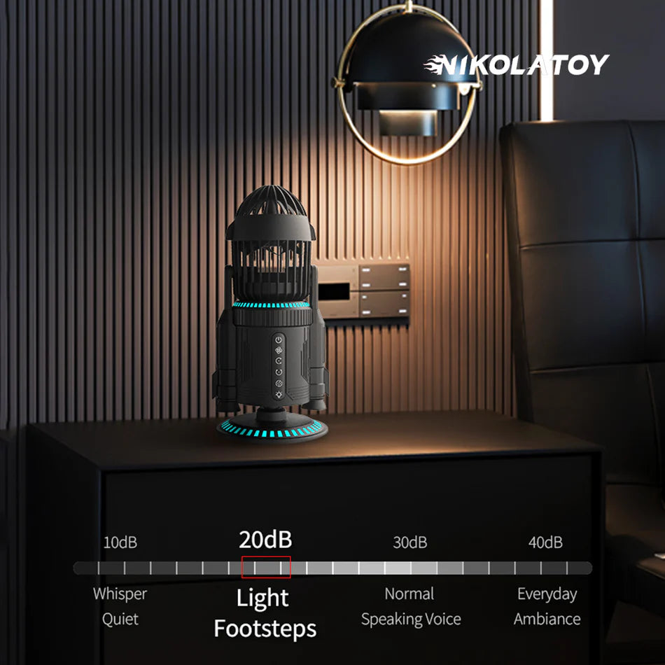 NIKOLATOY®Creative Rocket Desktop Fan – NIKOLA TOY