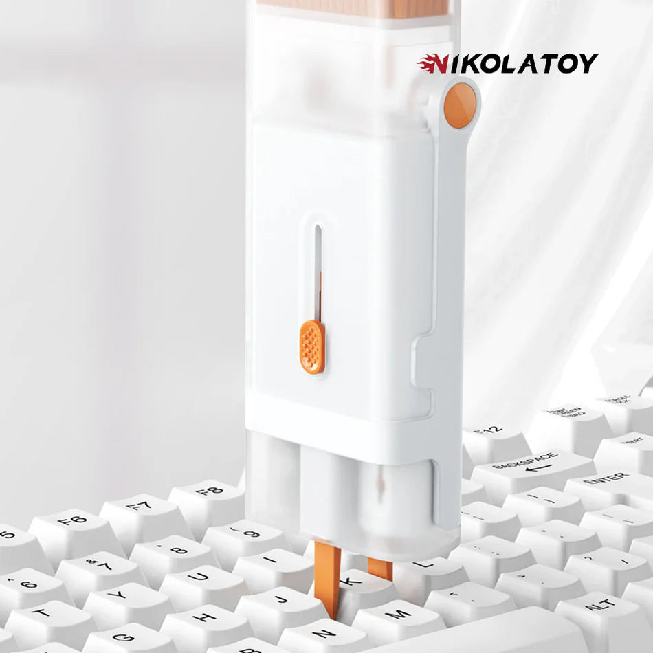 NIKOLATOY®Multi functional notebook computer headphone keyboard efficient cleaning 8-in-1 set