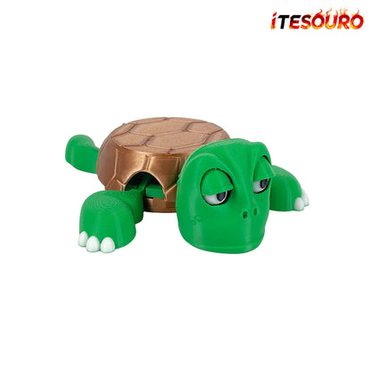 NIKOLATOY®Funny 3D printed turtle cup pad
